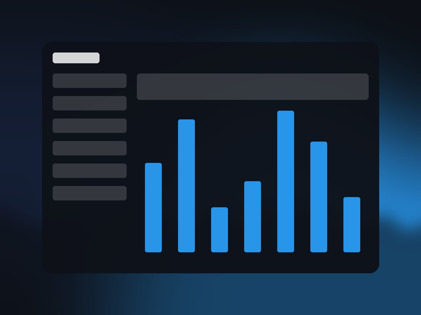 Web platform dashboard mockup