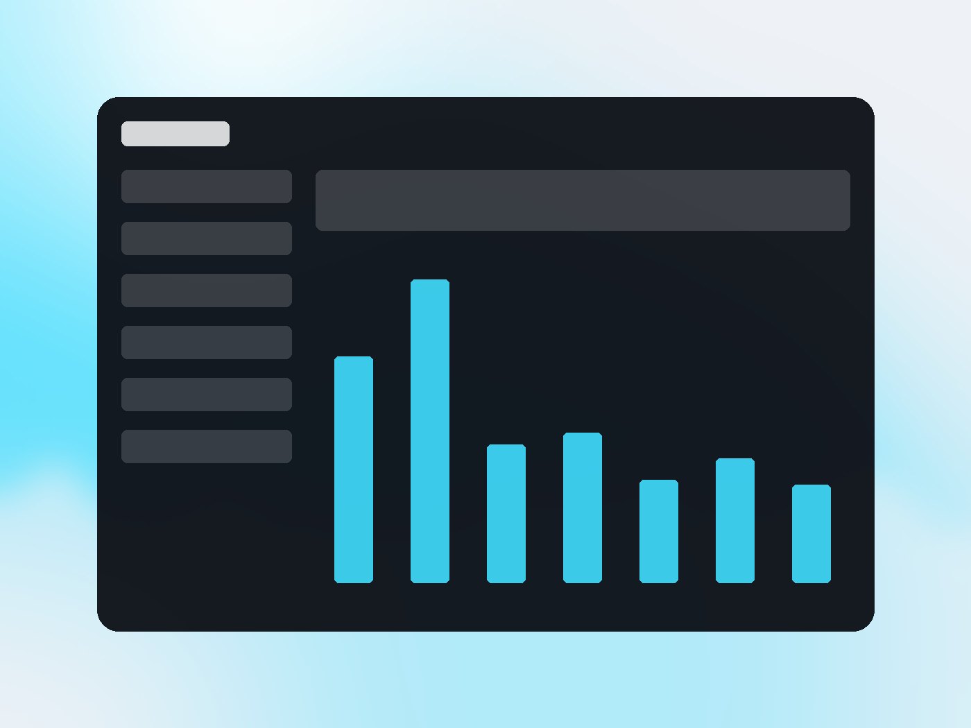 AI assistant dashboard mockup